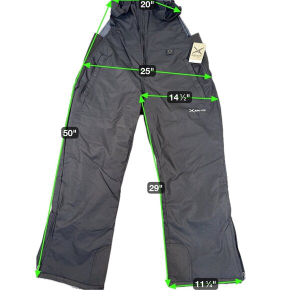 Arctix Essential Black Bib Ski Snow Pants Overall Womens XL 29" Inseam Active - Picture 2 of 14